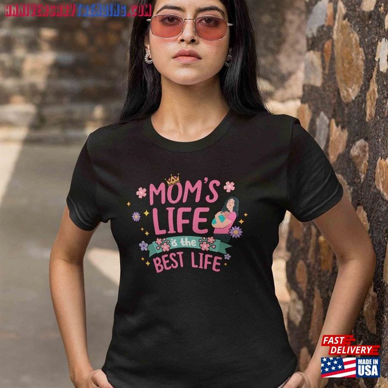 Mom’s Life Best 100% Cotton Tee T-Shirt Family Gift For Unisex Hoodie – Bipubunny Store