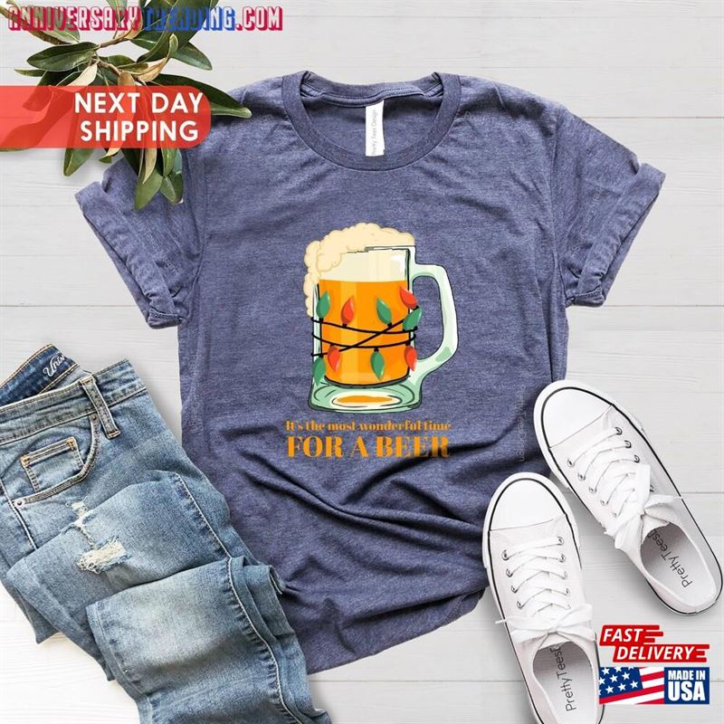 Most Wonderful Time For A Beer Men’s Shirt Christmas Sweatshirt Hoodie – Bipubunny Store