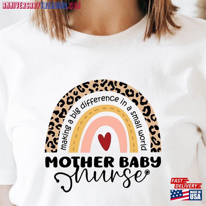 Mother Baby Nurse Shirt Making Big Difference In A Small World T-Shirt Unisex Sweatshirt – Bipubunny Store