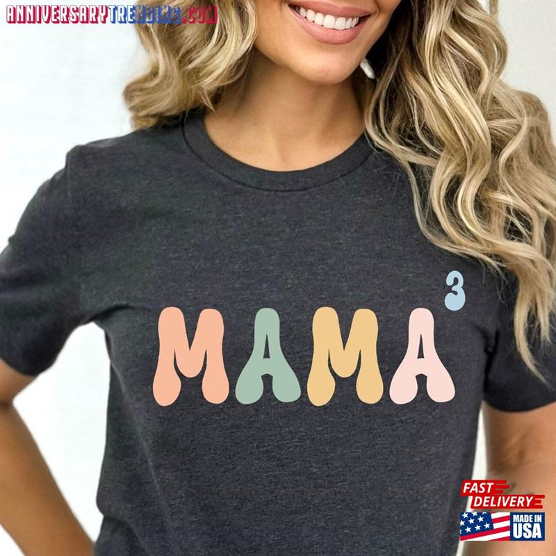 Mother Of 3 Shirt Third Baby Announcement Pregnancy T-Shirt Unisex – Bipubunny Store