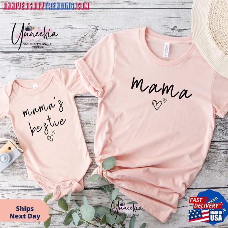 Mother’s Day Gift Mama And Bestie Girl Mom Matching Set Unisex Classic – Bipubunny Store