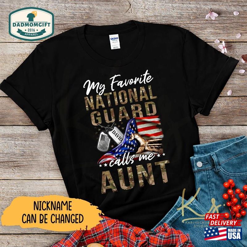 My Favorite National Guard Calls Me Mom Shirts Proud Dad Matching Family Hoodie Unisex