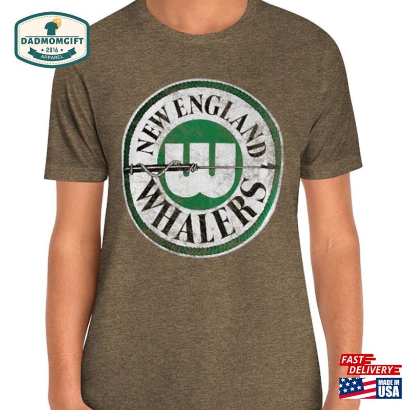 New England Whalers 1972 Logo Retro Hockey T-Shirt Old Time Shirt Unisex