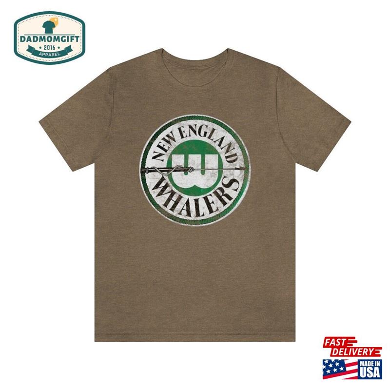 New England Whalers 1972 Logo Retro Hockey T-Shirt Old Time Shirt Unisex