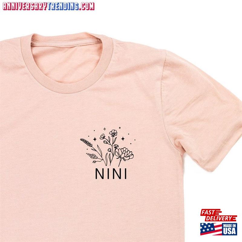 Nini Bouquet Pocket Size Sweatshirt T-Shirt – Bipubunny Store