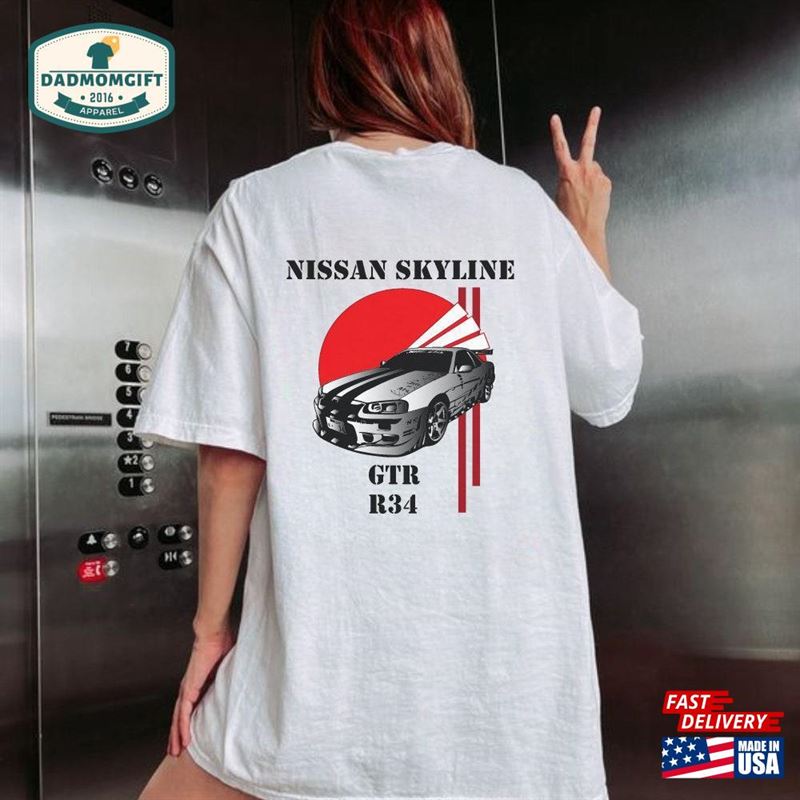thumbnail interactive-video image 1 of GTR R34 Hoodie - JDM Mechanic Boost Drift Shirt - Black, Hooded, Fleece - Men's 1 of 5