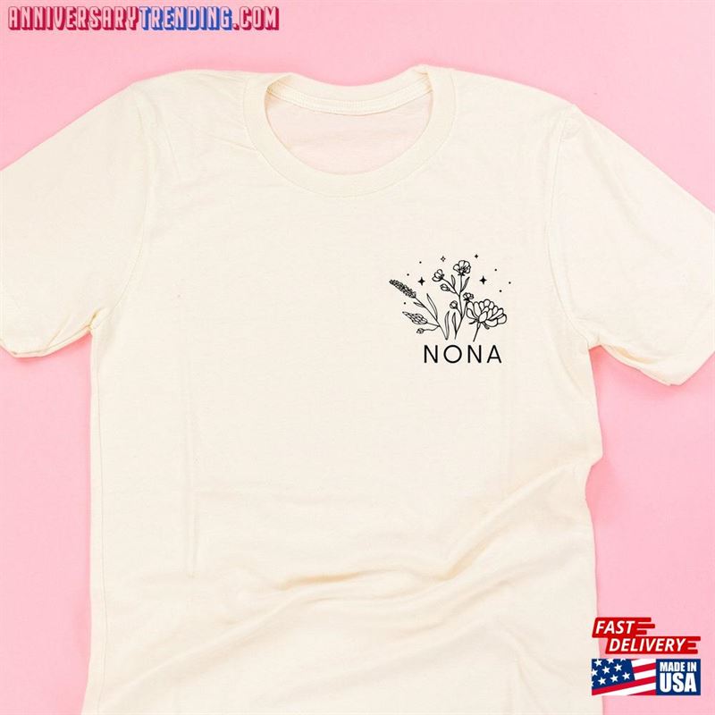 Nona Bouquet Pocket Size T-Shirt Classic – Bipubunny Store