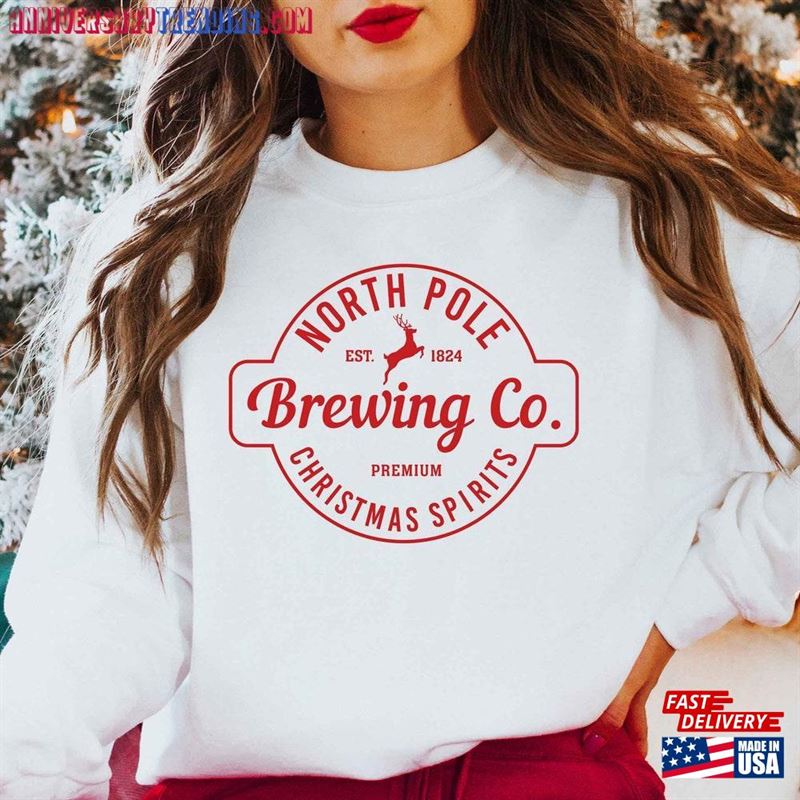 North Pole Brewing Co Sweatshirt Christmas Sweater Unisex – Bipubunny Store