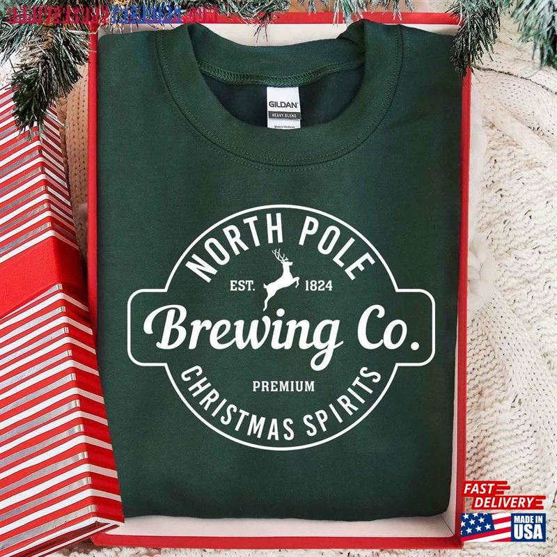 North Pole Brewing Co Sweatshirt Christmas Sweater Unisex – Bipubunny Store