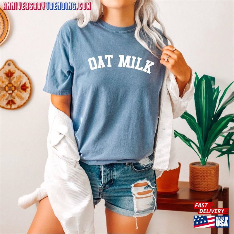 Oat Milk Shirt Good Vibes Tee Comfort Colors Oversized Trendy T T-Shirt Hoodie – Bipubunny Store