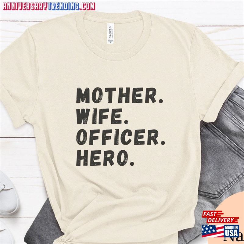 Officer Mother Shirt Police Family For Women Sweatshirt T-Shirt -Bipubunny Store