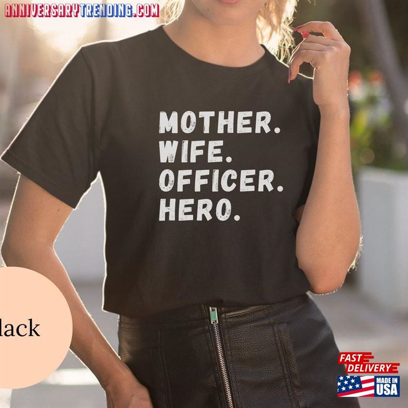 Officer Mother Shirt Police Family For Women Sweatshirt T-Shirt -Bipubunny Store