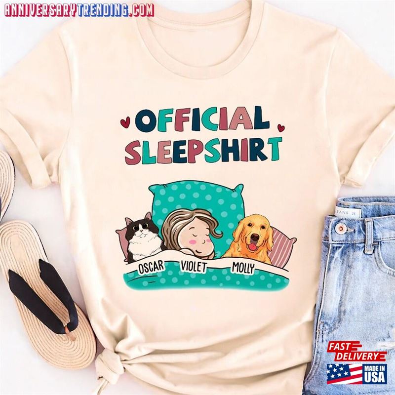 Official Sleep Dog Personalized T-Shirt For Mom Cat Owner Sleeping Shirt Mother Sweatshirt Unisex – Bipubunny Store