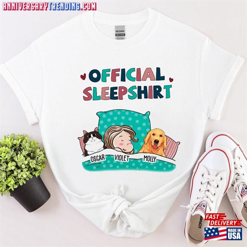 Official Sleep Dog Personalized T-Shirt For Mom Cat Owner Sleeping Shirt Mother Sweatshirt Unisex – Bipubunny Store