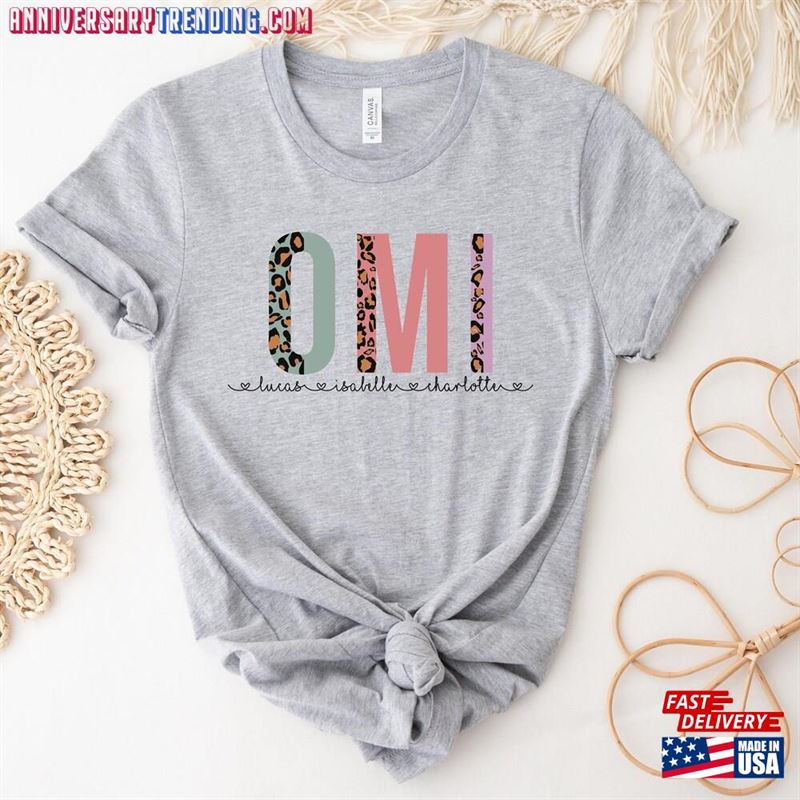 Omi Shirt Custom Mothers Day Gift T-Shirt With Kids Names Grandma Birthday Unisex Hoodie – Bipubunny Store Omi Shirt Custom Mothers Day Gift T-Shirt With Kids Names Grandma Birthday Unisex Hoodie – Bipubunny Store