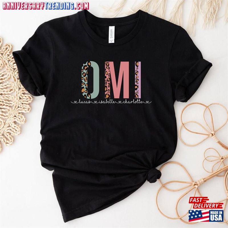 Omi Shirt Custom Mothers Day Gift T-Shirt With Kids Names Grandma Birthday Unisex Hoodie – Bipubunny Store Omi Shirt Custom Mothers Day Gift T-Shirt With Kids Names Grandma Birthday Unisex Hoodie – Bipubunny Store