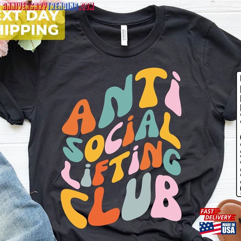 Original Anti Social Lifting Club Pump Cover Shirt Fitness Motivation Oversized T-Shirt Hoodie Unisex -Bipubunny Store