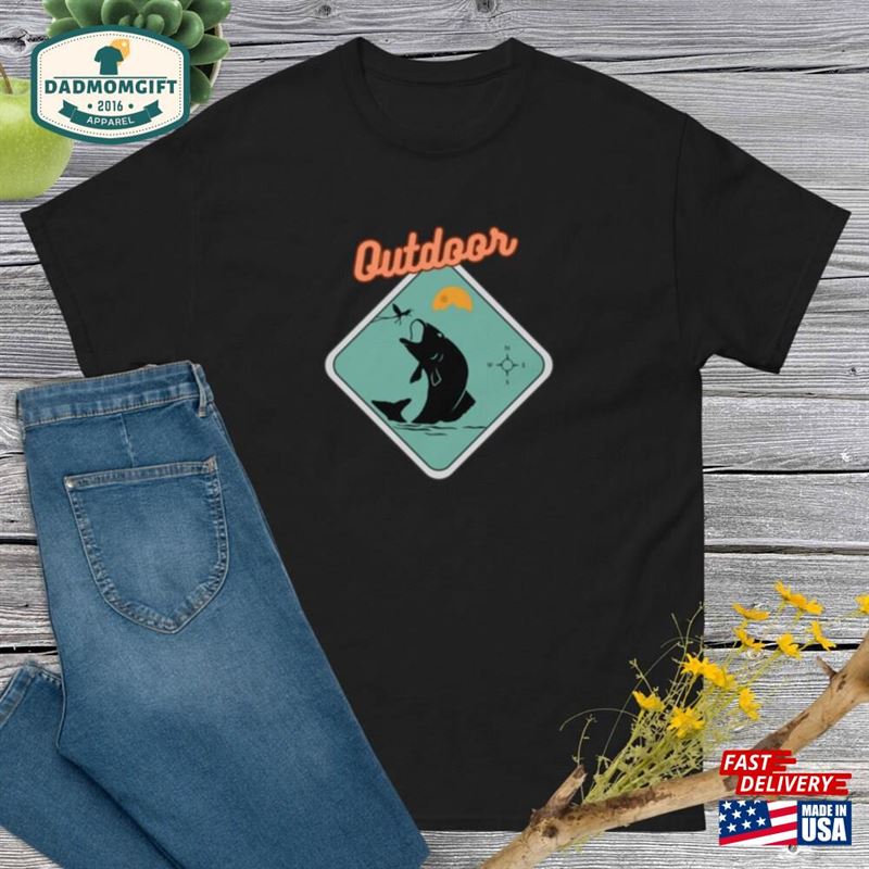 Outdoor Men’s Classic Fishing Tee Sweatshirt Unisex