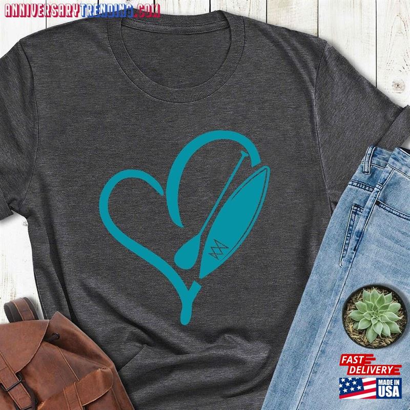 Paddleboard Heart Lake Life Shirt Unisex Kayak Watersports Outfit Hoodie – Bipubunny Store