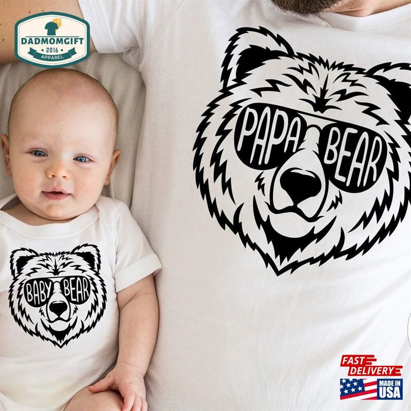 Papa Baby Bear T-Shirt Funny Father Sweatshirt Unisex