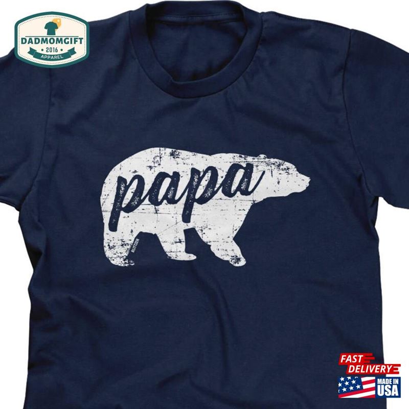 Papa Bear Mens Short Sleeve T-Shirt Family Love Kids Son Daughter Gift Present Fathers Day White Dt Sweatshirt