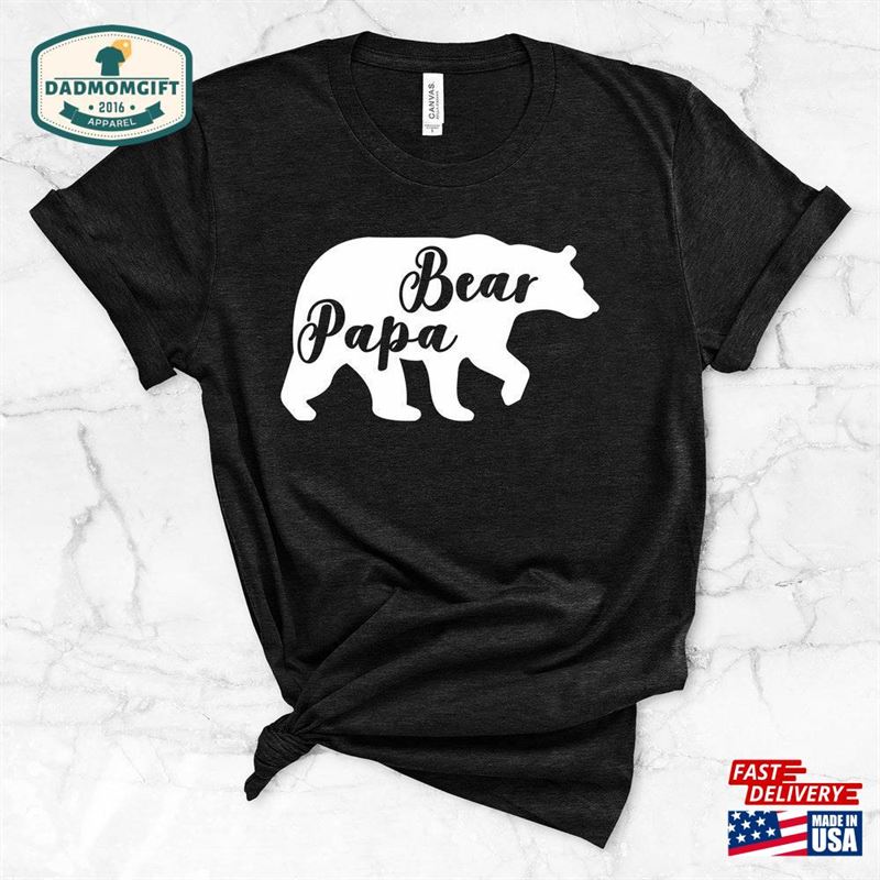 Papa Bear Shirt Christmas Gift For Dad Unisex T-Shirt