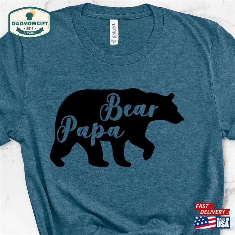 Papa Bear Shirt Christmas Gift For Dad Unisex T-Shirt