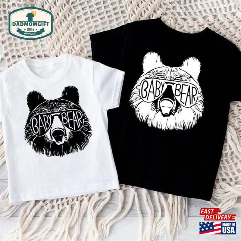 Papa Bear Shirt Set Baby Fathers Day Hoodie Sweatshirt