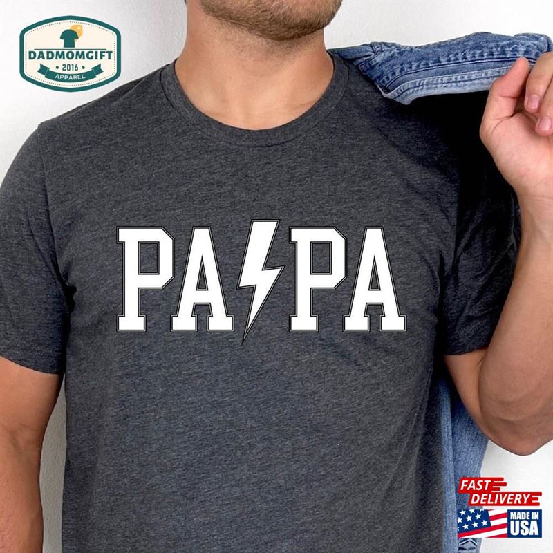 Papa Lightning Shirt Best Bright Dada T-Shirt Funny Thunder Tee Hoodie