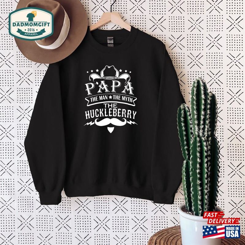 Papa The Man Myth Huckleberry Sweatshirt Fathers Day Shirt Hoodie