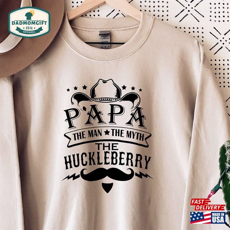 Papa The Man Myth Huckleberry Sweatshirt Fathers Day Shirt Hoodie