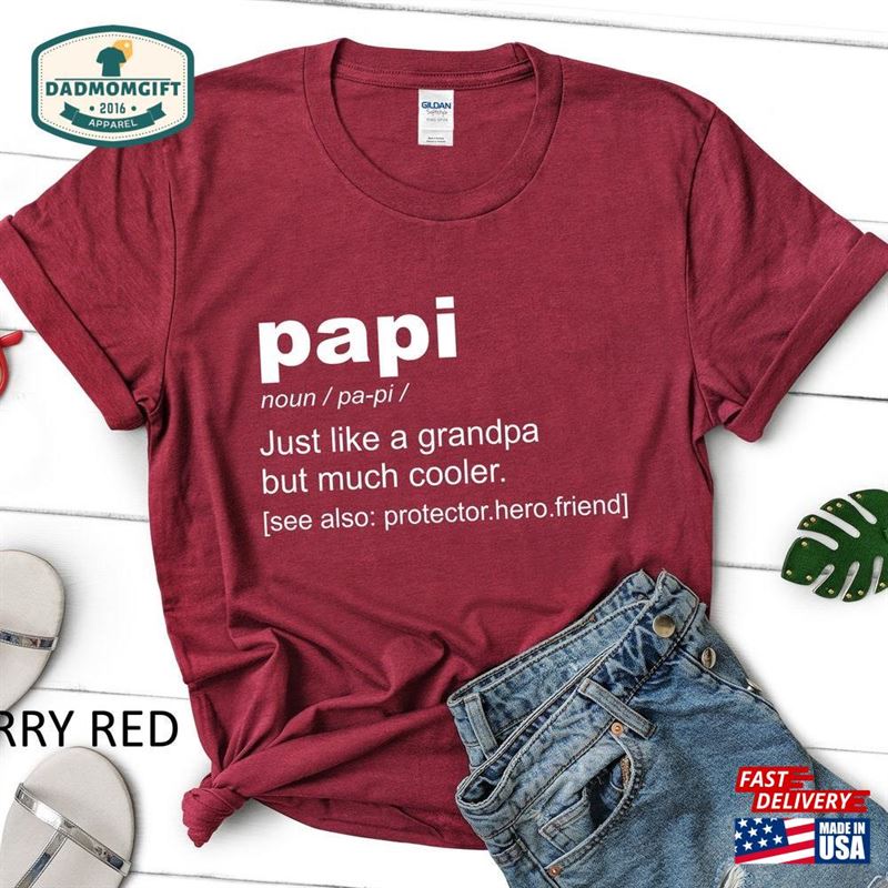 Papi Shirt Gift Grandpa Hoodie Unisex