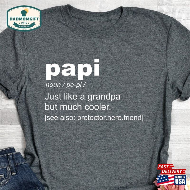 Papi Shirt Gift Grandpa Hoodie Unisex