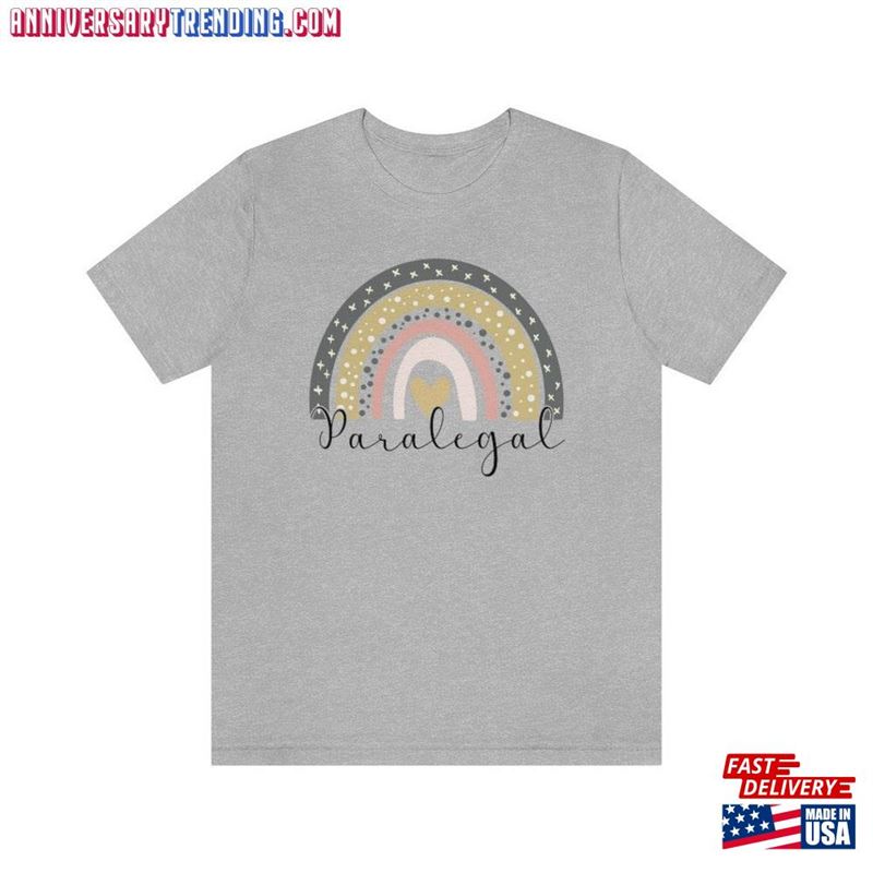 Paralegal Shirt Women In Law Gifts Cute Boho Rainbow Classic T-Shirt -Bipubunny Store