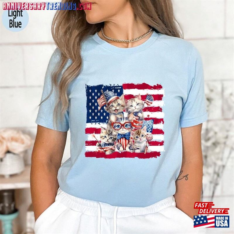 Patriotic Cat Celebrate 4Th Of July With This Totally Adorable Limited Edition T T-Shirt Classic – Bipubunny Store