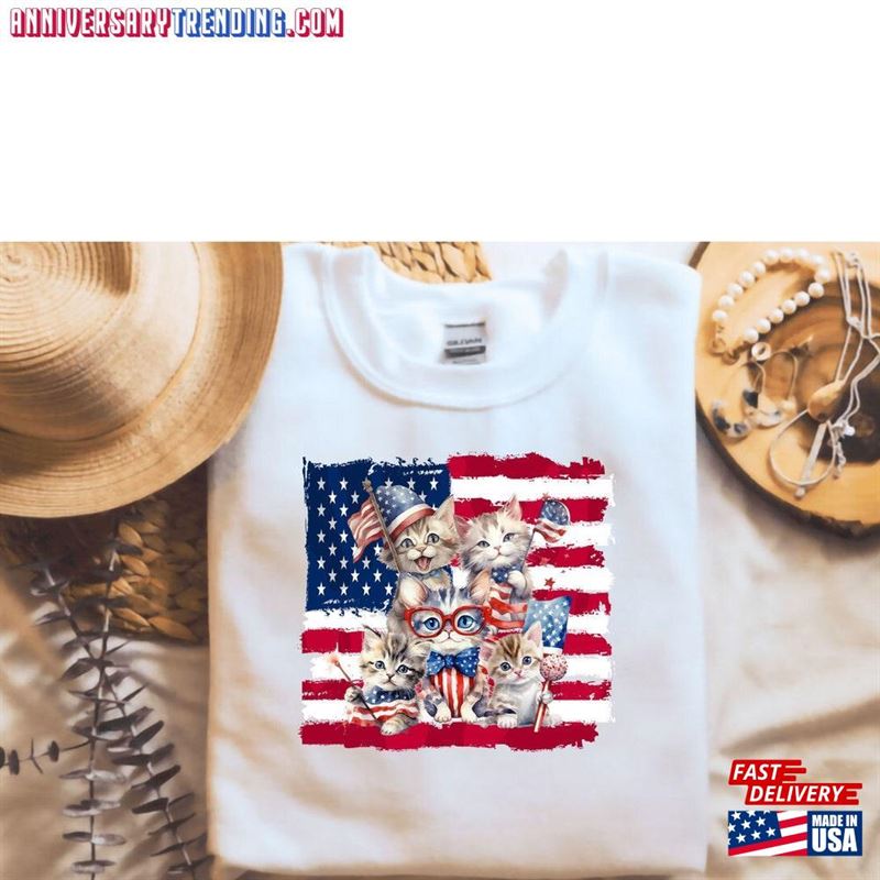 Patriotic Cat Celebrate 4Th Of July With This Totally Adorable Limited Edition T T-Shirt Classic – Bipubunny Store