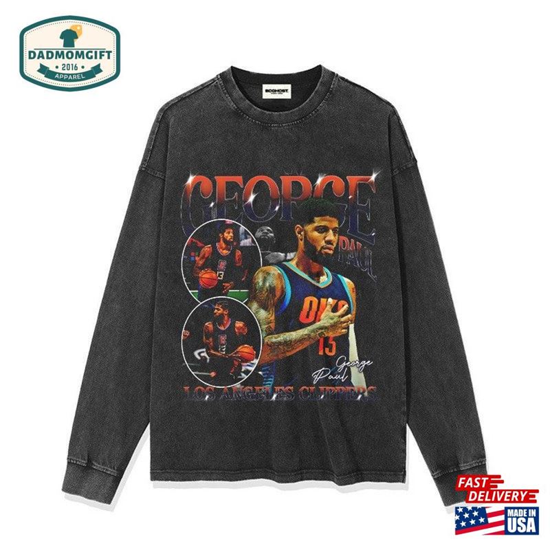 Paul George Retro Print Long Sleeves Short Tops Unisex Sweatshirt