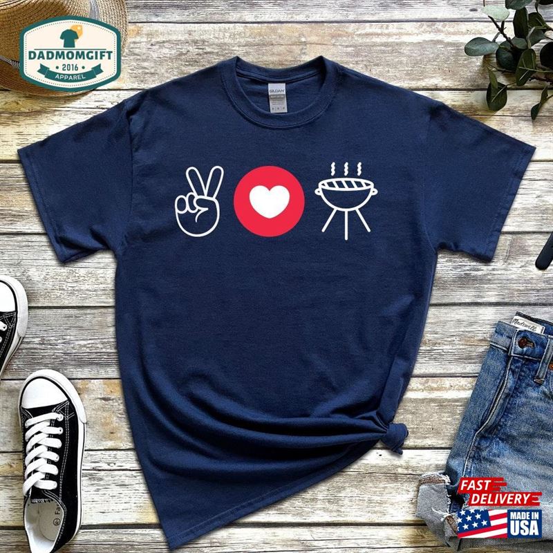 Peace Love Bbq T-Shirt Unisex Sweatshirt