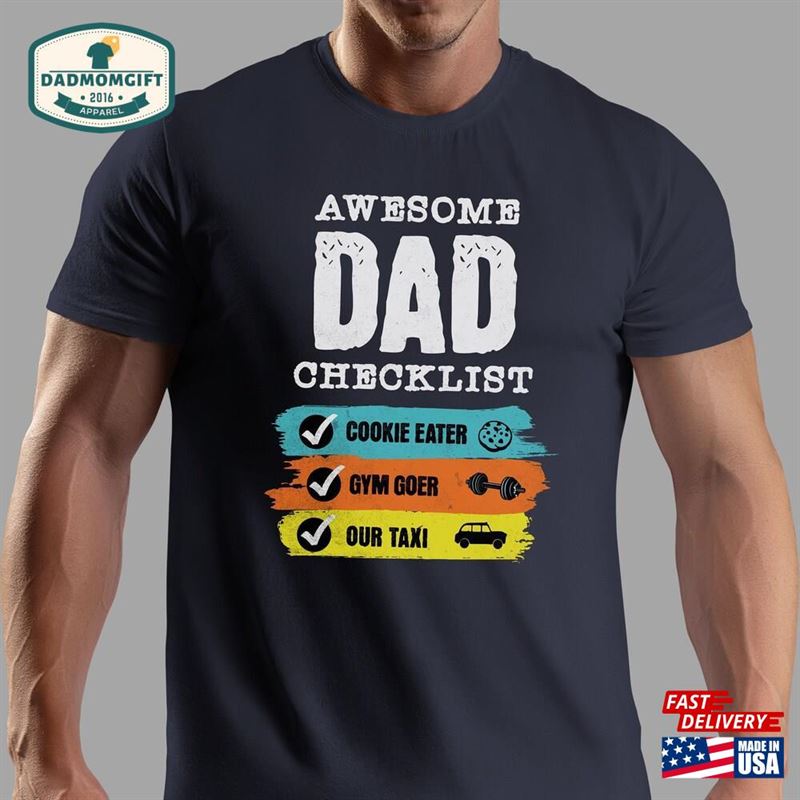 Personalised Awesome Dad T-Shirt Father’s Day Shirt Unisex Hoodie