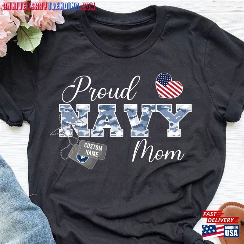 Personalized Army Mom Shirt Proud U S Navy Family Military Day Sweatshirt Hoodie – Bipubunny Store