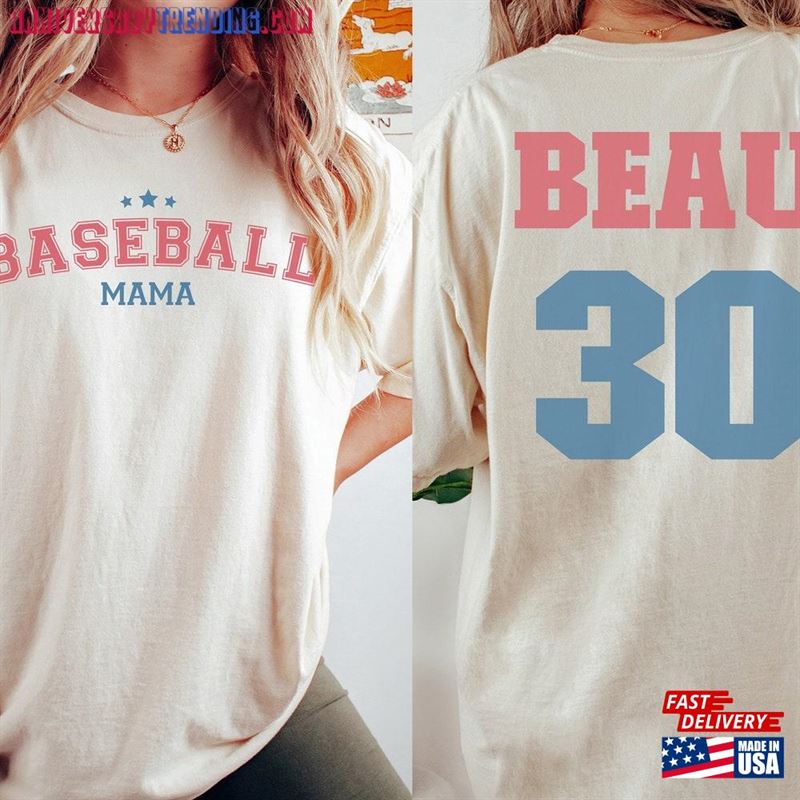 Personalized Baseball Mom Shirt On Mother’s Day Funny Custom Mama T-Shirt Classic Hoodie – Bipubunny Store