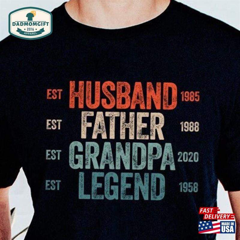 Personalized Dad Grandpa Comfort Colors T-Shirt Customizable Father’s Day Classic