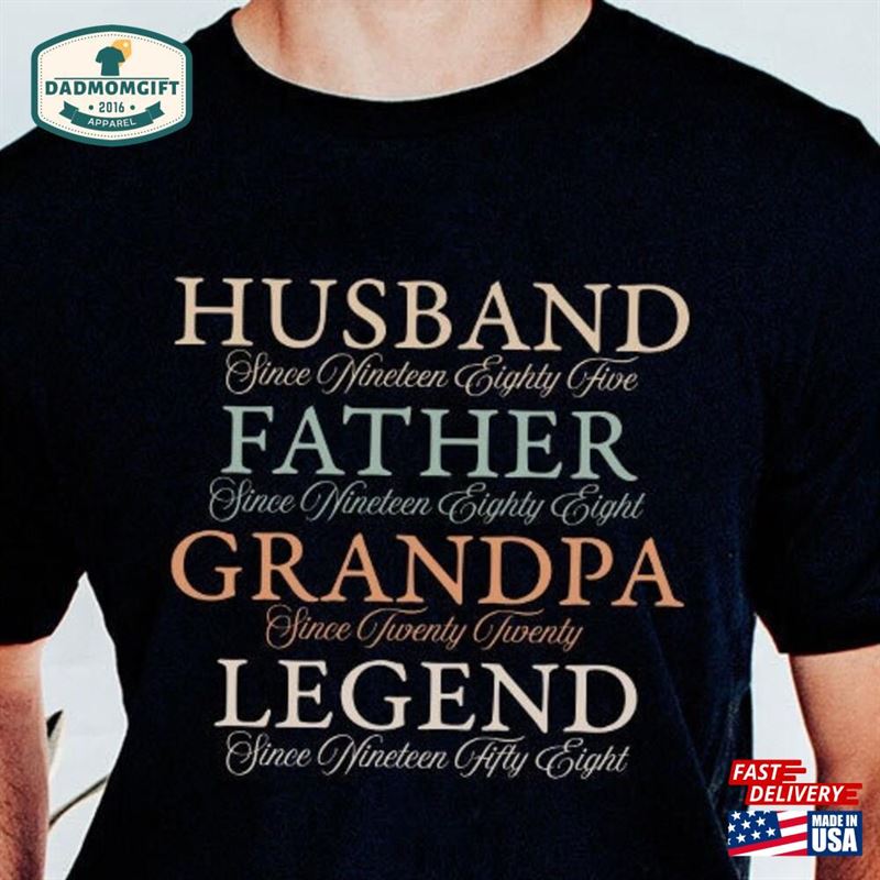 Personalized Dad Grandpa Comfort Colors T-Shirt Customizable Father’s Day Unisex Sweatshirt