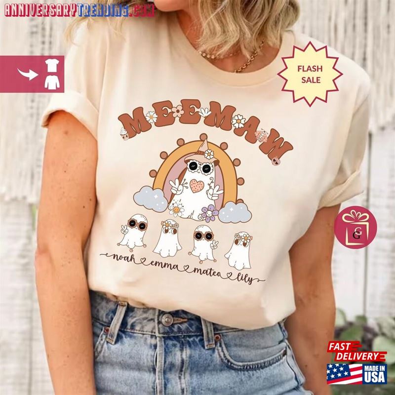 Personalized Grandma Shirt For Mother’s Day Gifts Floral Mimi T-Shirt Classic Sweatshirt -Bipubunny Store