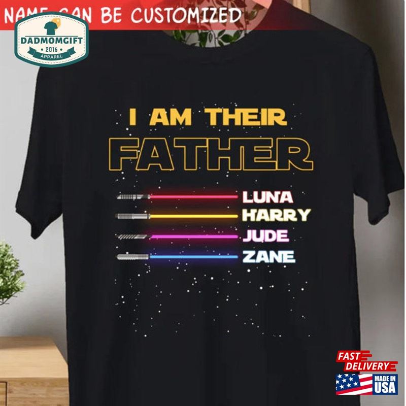 Personalized I’m Their Father T-Shirt Custom Kids Name Shirt For Dad Sweatshirt Unisex