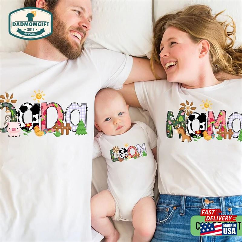 Personalized Matching Farm Animal Shirt Family Shirts Lover Tee T-Shirt Hoodie