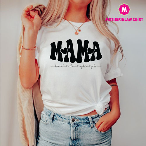 Personalized Mom Shirt, Custom Mom TShirt, Mothers Day Gift, Custom Shirt for Mothers, Mom Tshirt, Mom Shirt, Mom Personalization Gift