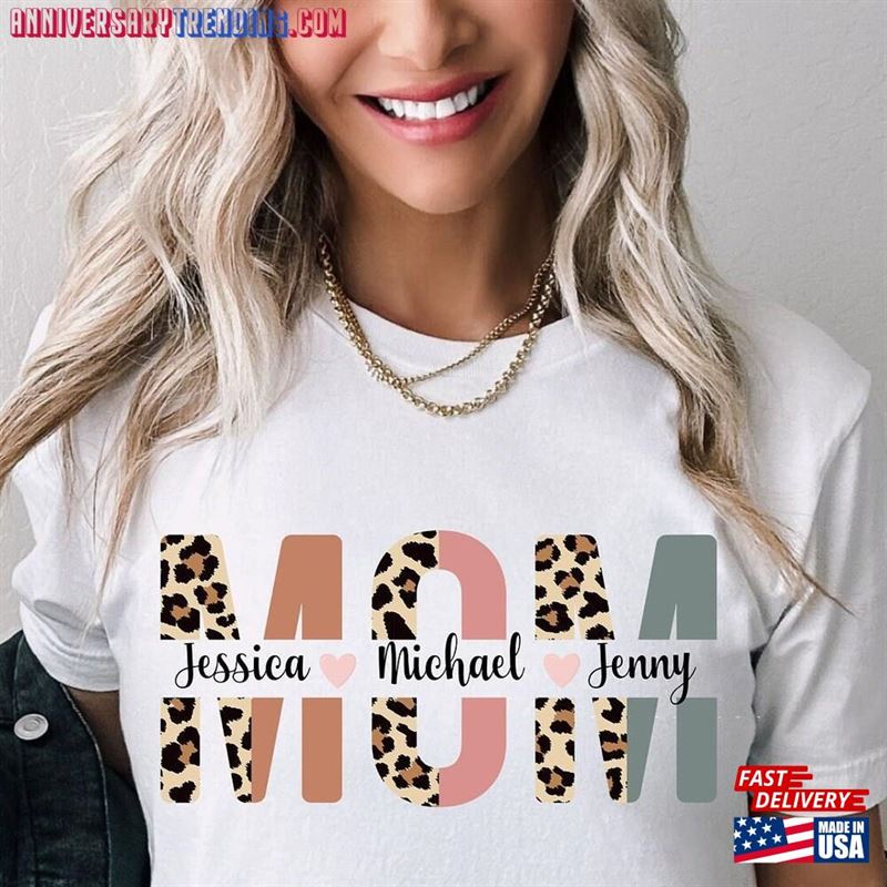 Personalized Mom T-Shirt Gift For Shirt With Names Hoodie – Bipubunny Store