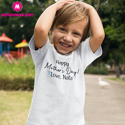 Personalized Mother’s Day Kids Shirt, Cute Mother’s Day Toddler Tee