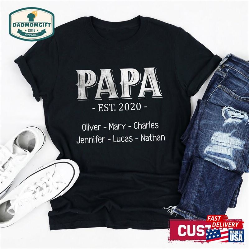 Personalized Papa Shirt Father’s Day Hoodie Sweatshirt